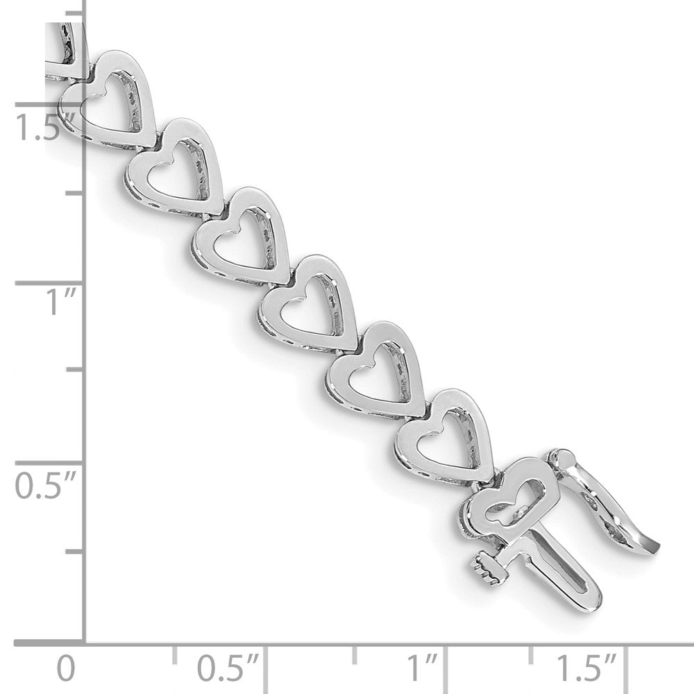 14k WG Holds 24 Stones up to 2.75mm Heart-Shaped Add-A-Dia. Bracelet