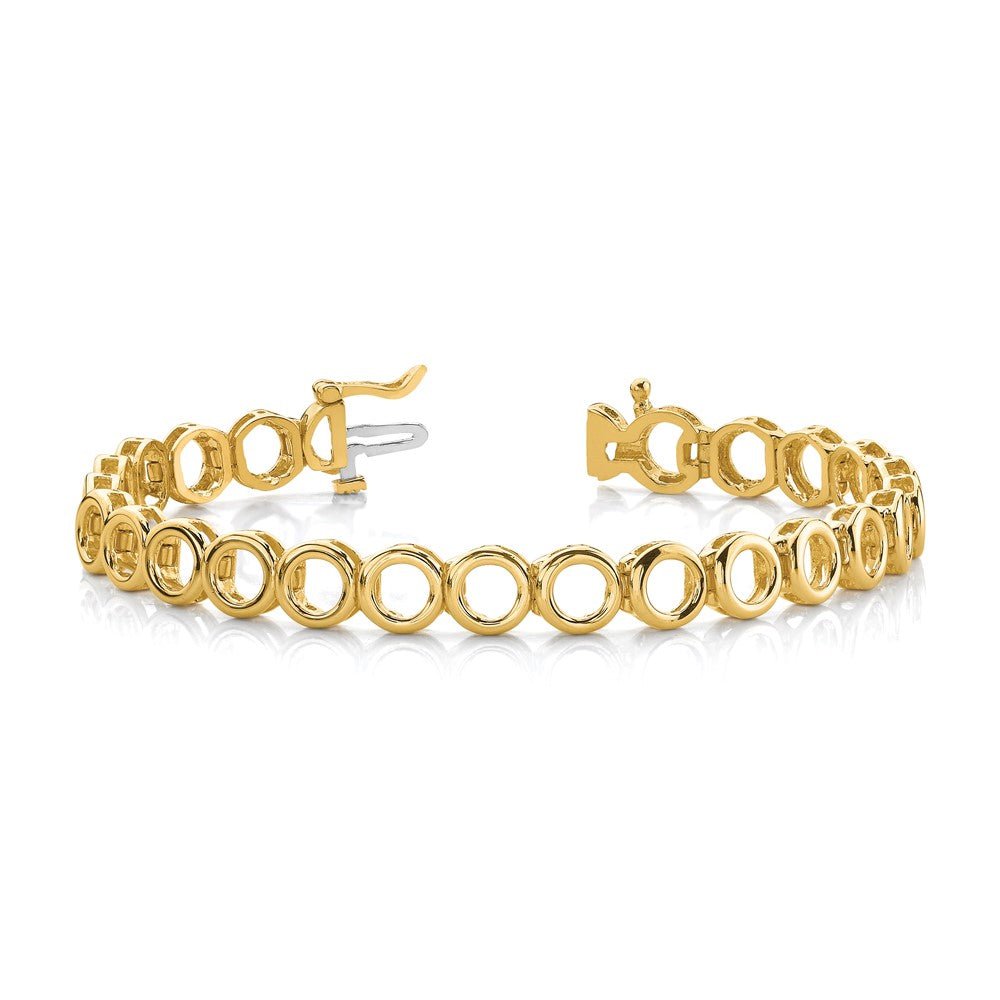 14k Holds 24 Stones up to 2.75mm, Add-a-Diamond Tennis Bracelet