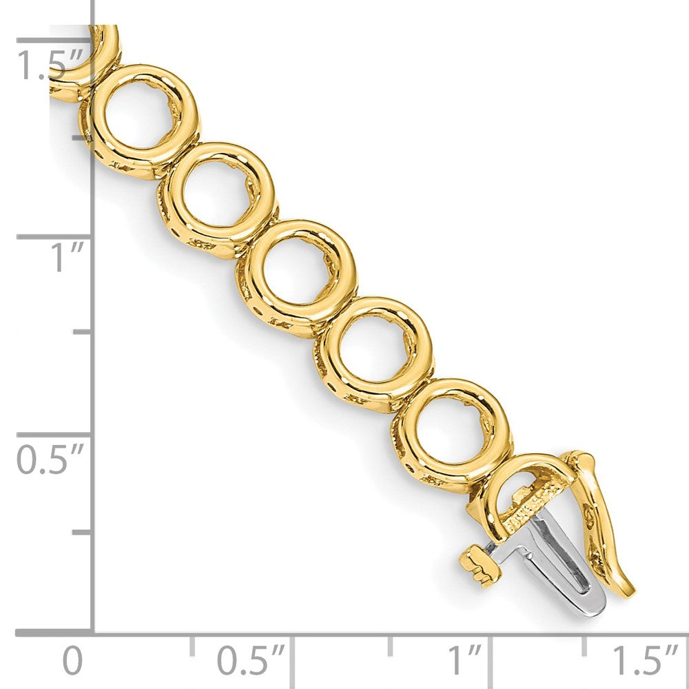 14k Holds 24 Stones up to 2.75mm, Add-a-Diamond Tennis Bracelet