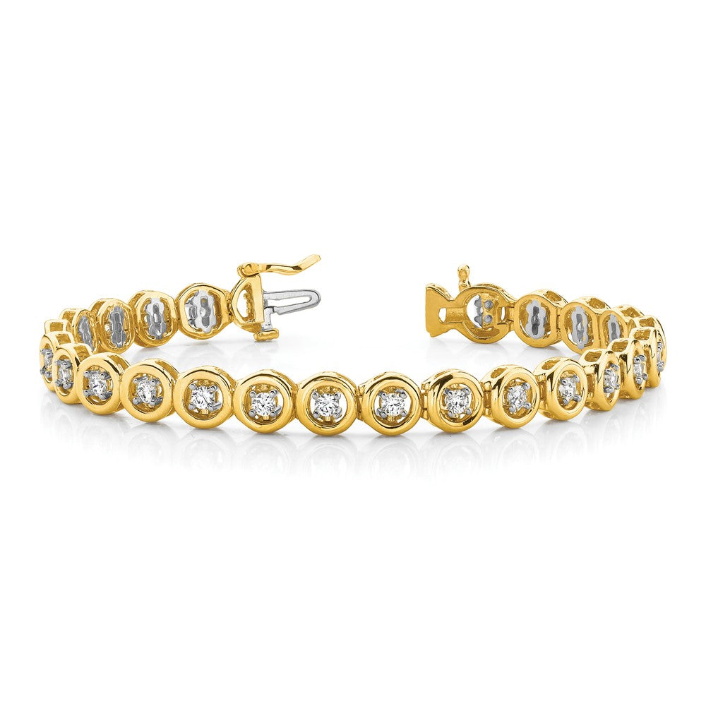14k Holds 24 Stones up to 2.75mm, Add-a-Diamond Tennis Bracelet