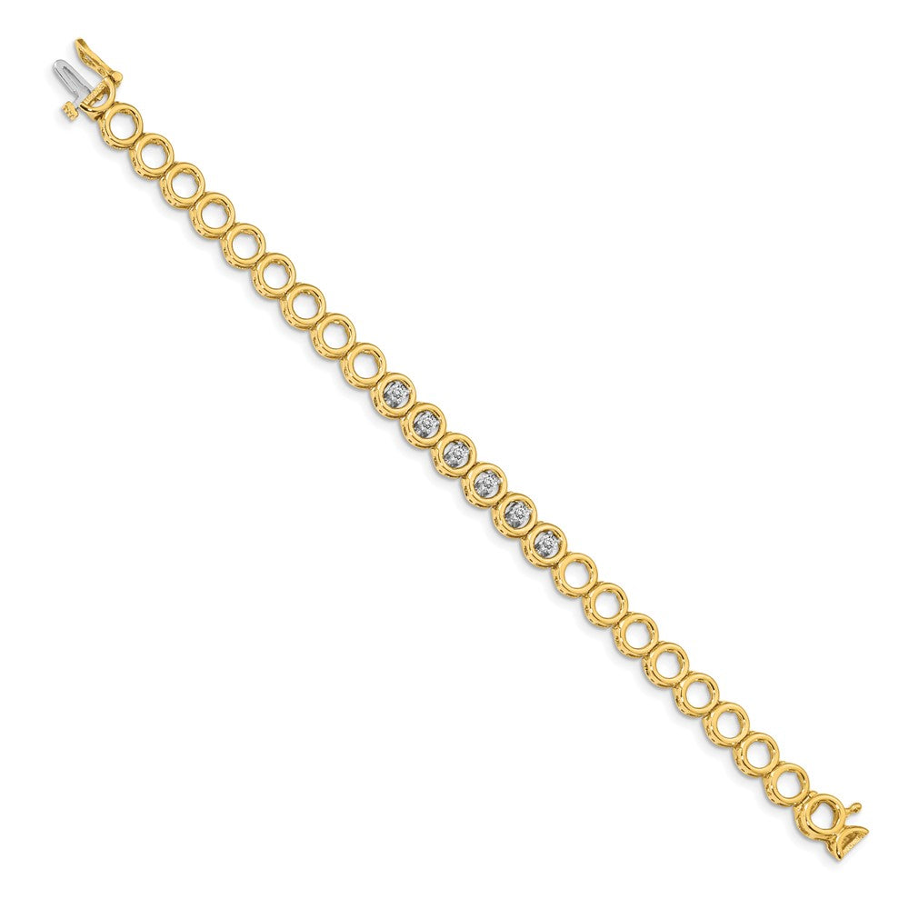 14k Add-a-Diamond Tennis Bracelet Mounting with 6 Heads