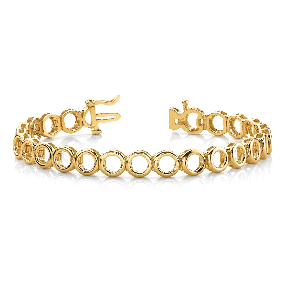 14k Holds 22 Stones up to 3.25mm, Add-a-Diamond Tennis Bracelet