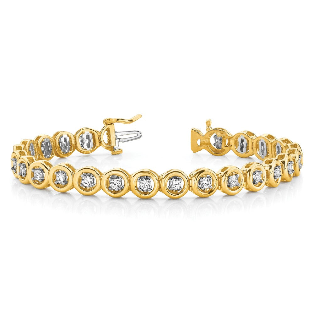 14k Holds 22 Stones up to 3.25mm, Add-a-Diamond Tennis Bracelet