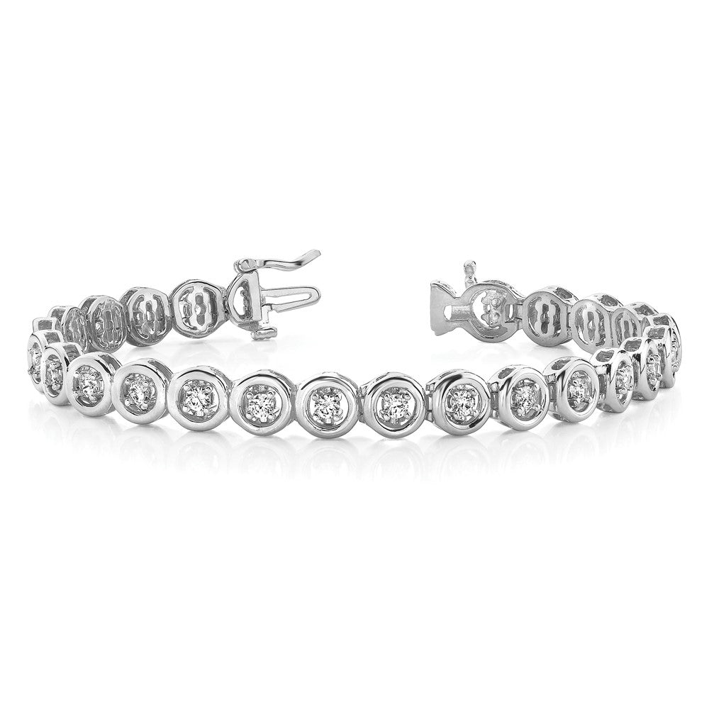 14k WG Holds 22 Stones up to 3.25mm, Add-a-Diamond Tennis Bracelet