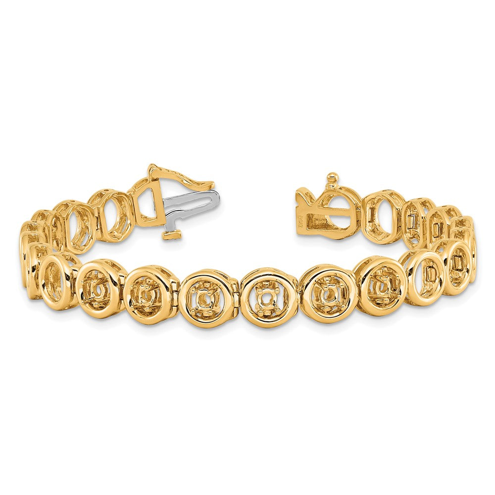 14k Add-a-Diamond Tennis Bracelet Mounting with 6 Heads