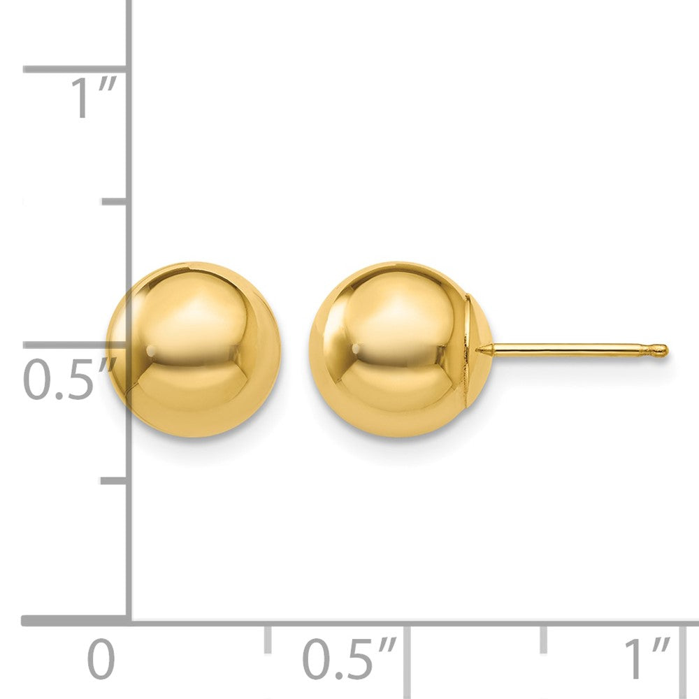 14k Polished 8mm Ball Post Earrings