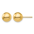 14k Polished 8mm Ball Post Earrings