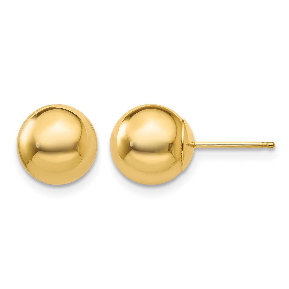 14k Polished 8mm Ball Post Earrings