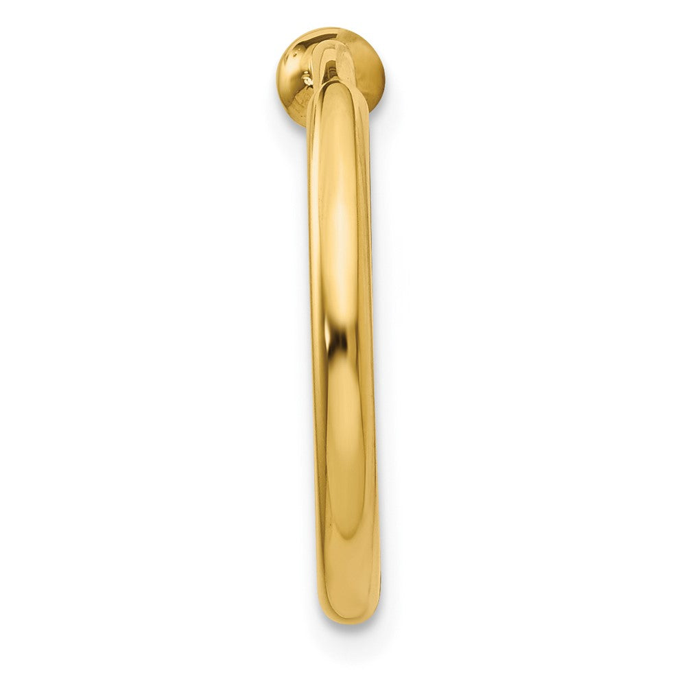Single 14k Non-Pierced Hoop Earring