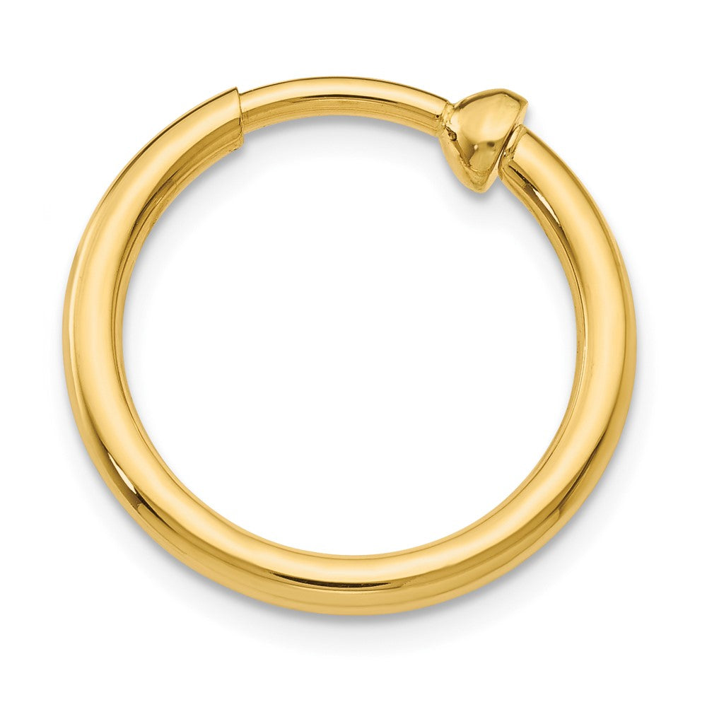 Single 14k Non-Pierced Hoop Earring
