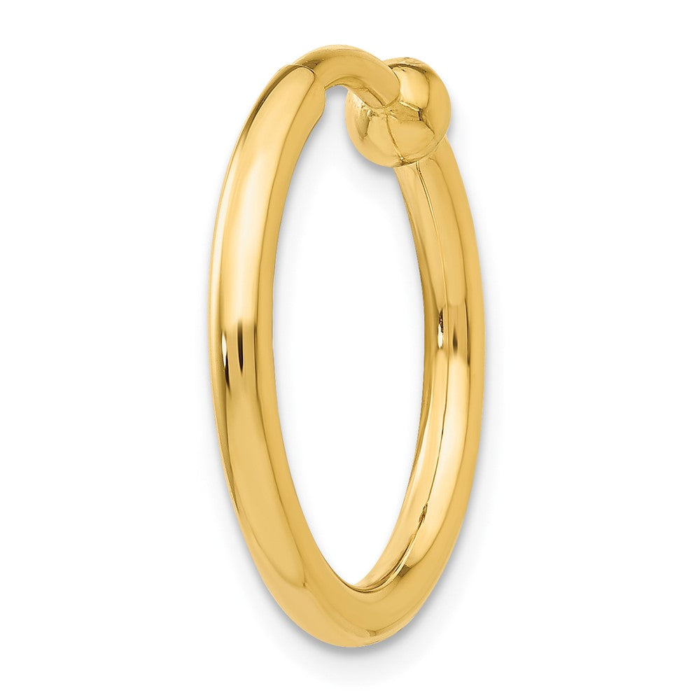 Single 14k Non-Pierced Hoop Earring