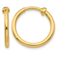 14k Non-Pierced Hoop Earrings