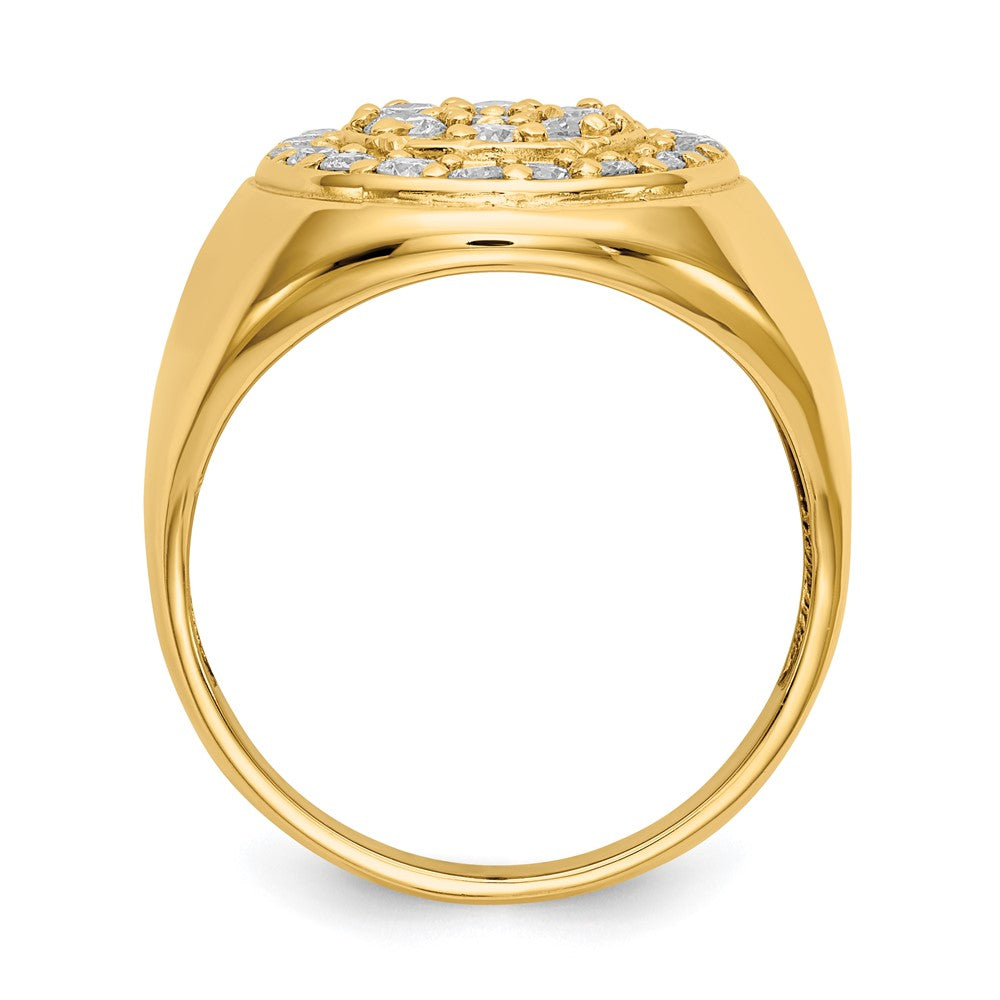 14k Fancy Polished Mens Diamond Ring Mounting