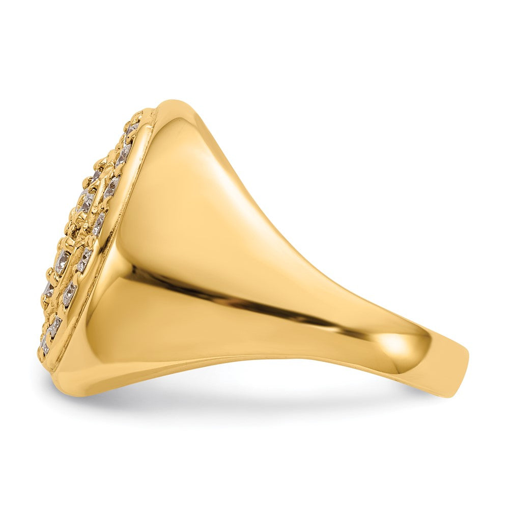 14k AAA Diamond men's ring