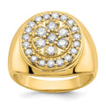 14k AAA Diamond men's ring