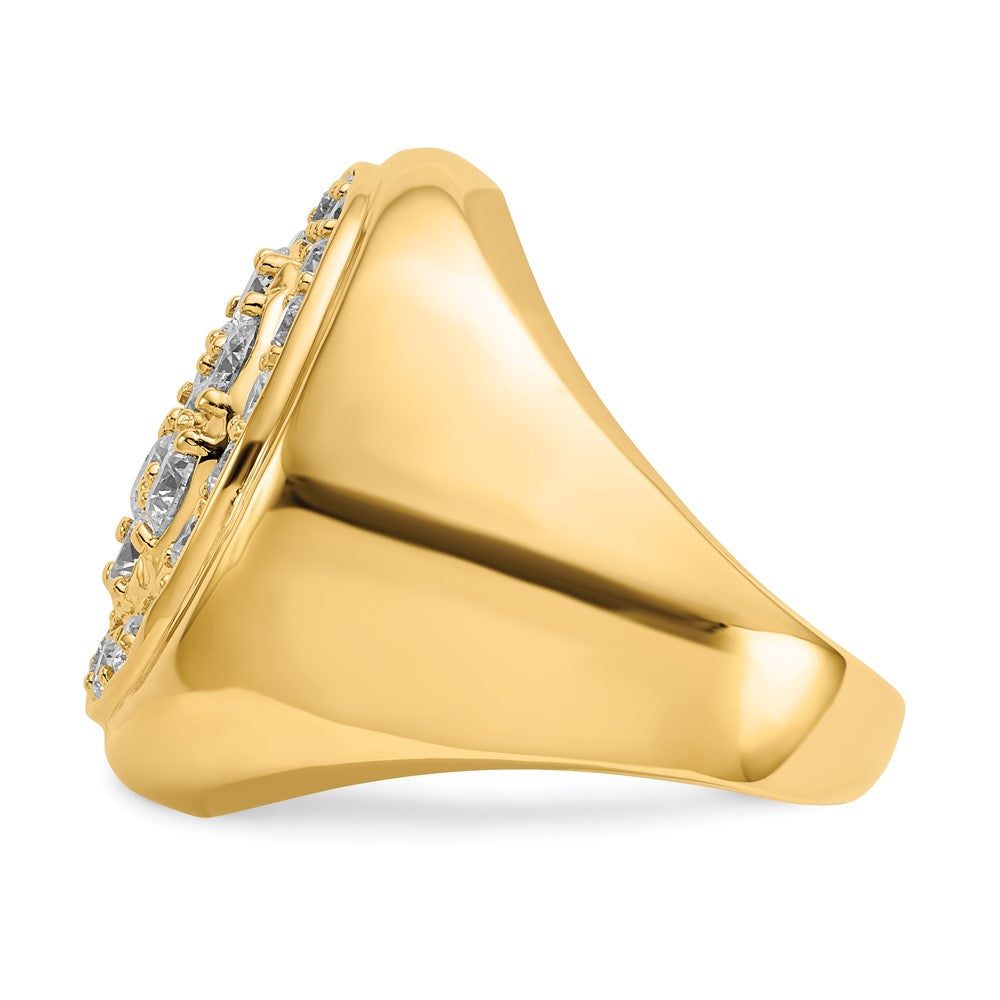 14k AAA Diamond men's ring