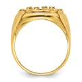14k Fancy Polished Circular To Mens Diamond Ring Mounting