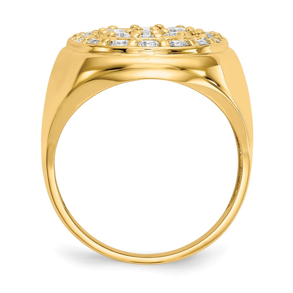 14k AAA Diamond men's ring