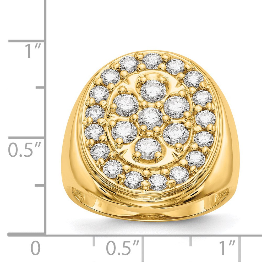 14k A Diamond men's ring