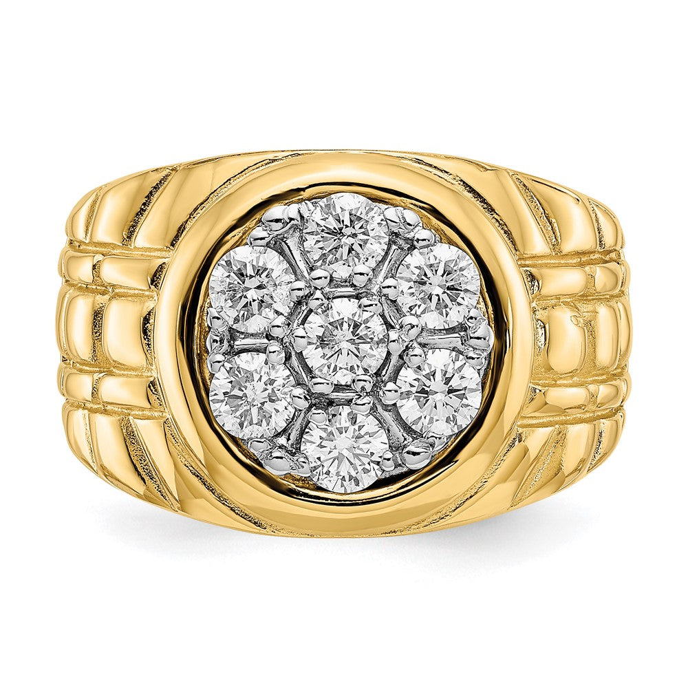 14k AAA Diamond men's ring