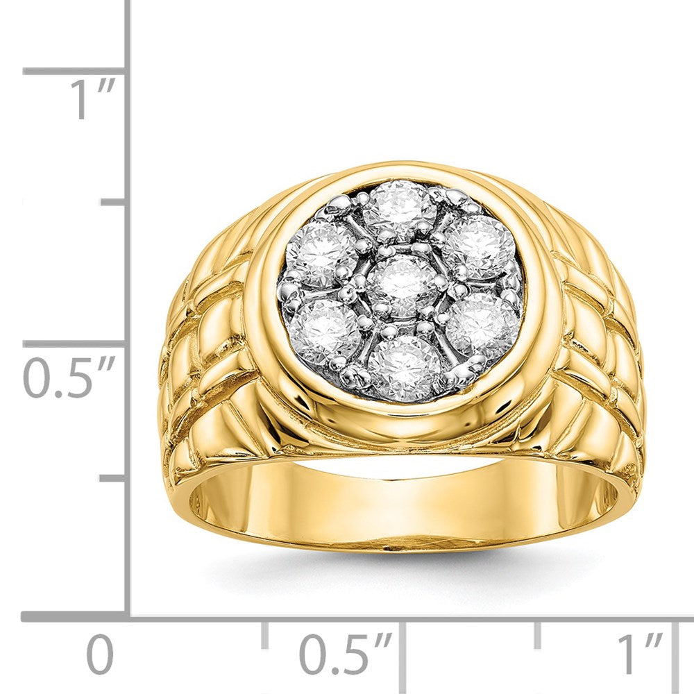 14k AAA Diamond men's ring