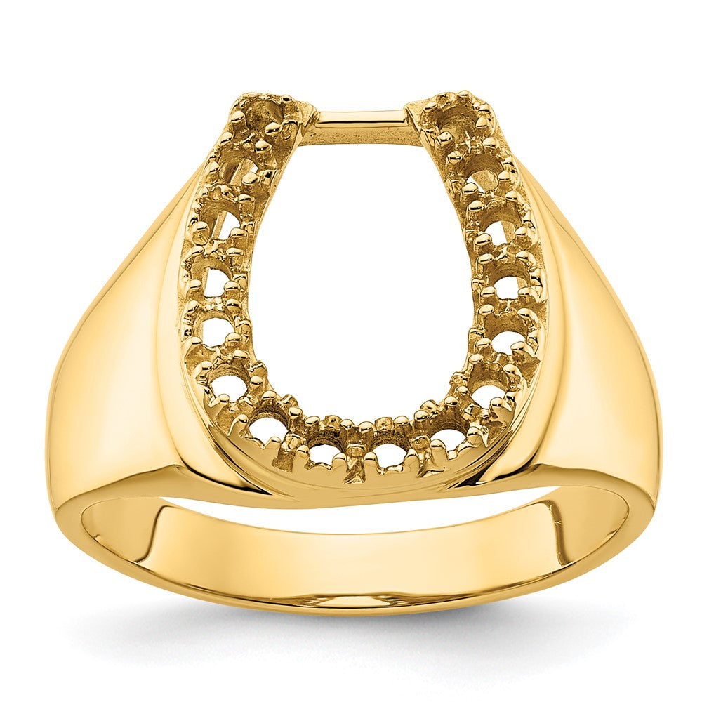 14k Mens Diamond Horseshoe Ring Mounting