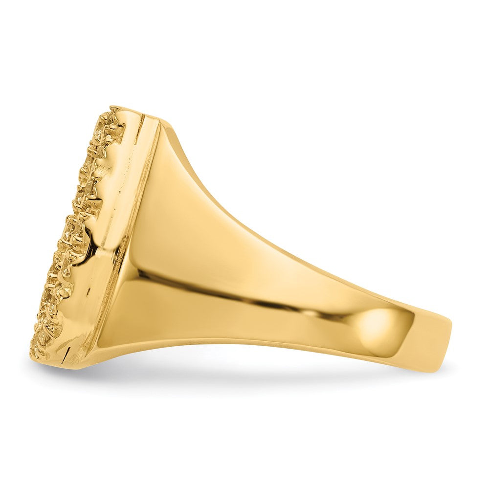 14k AAA Diamond men's ring