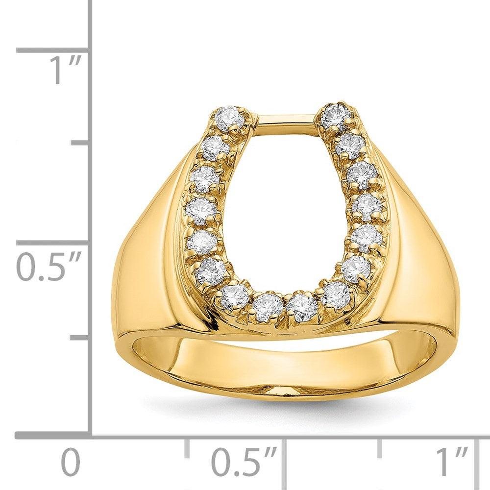 14k A Diamond men's ring