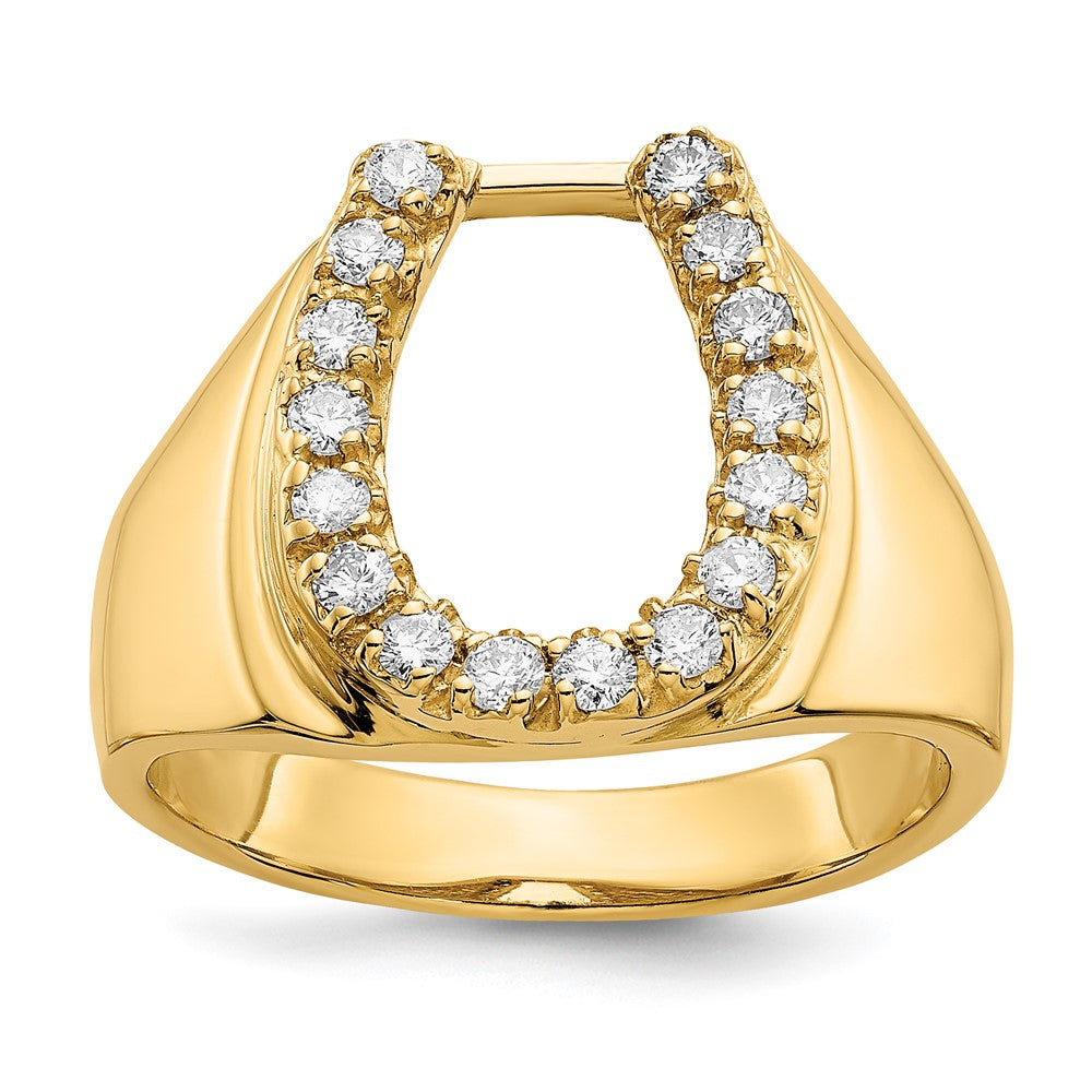 14k AAA Diamond men's ring