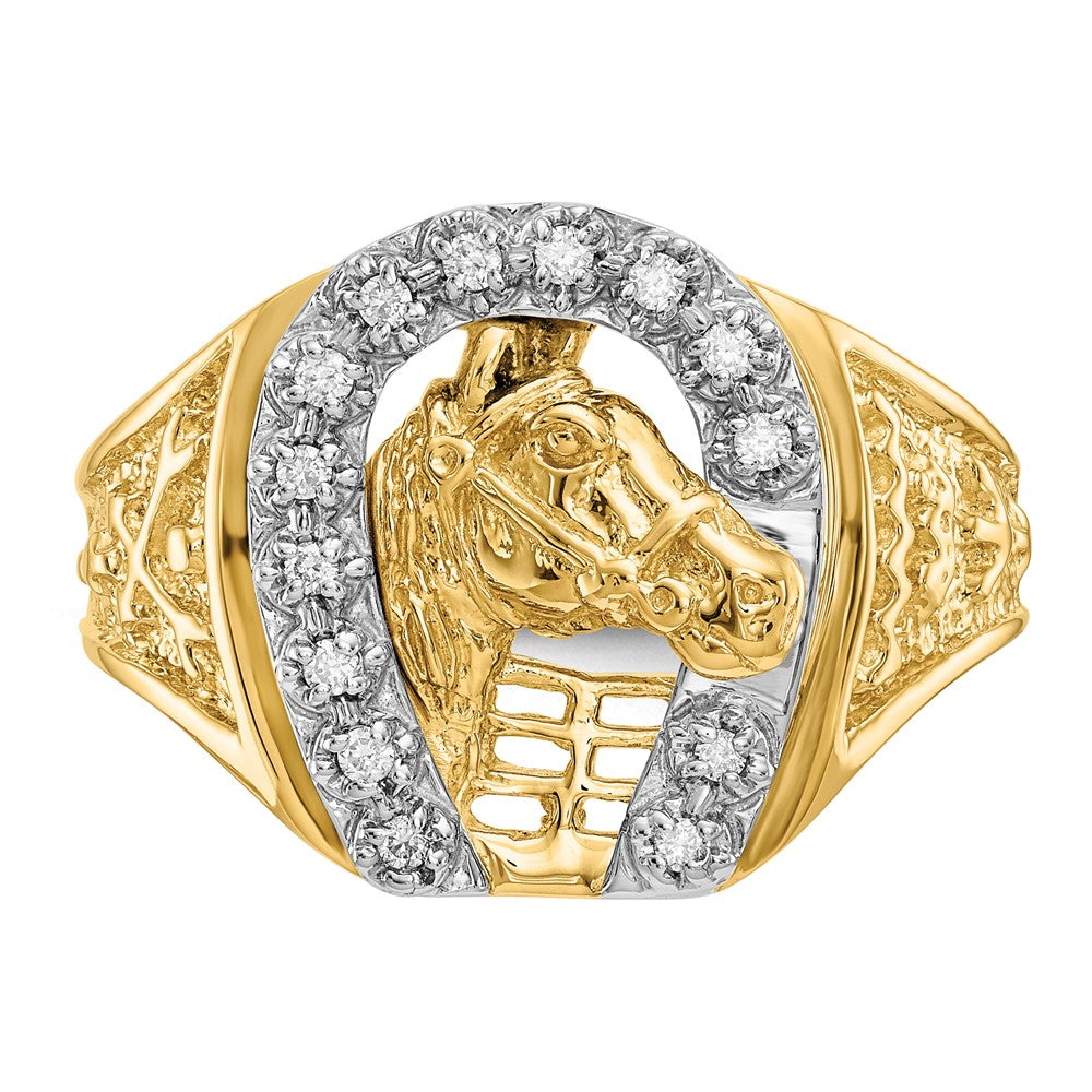 14k Two-tone VS Diamond men's ring
