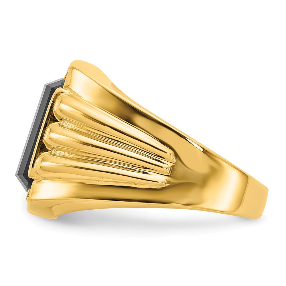 14k A Diamond men's ring