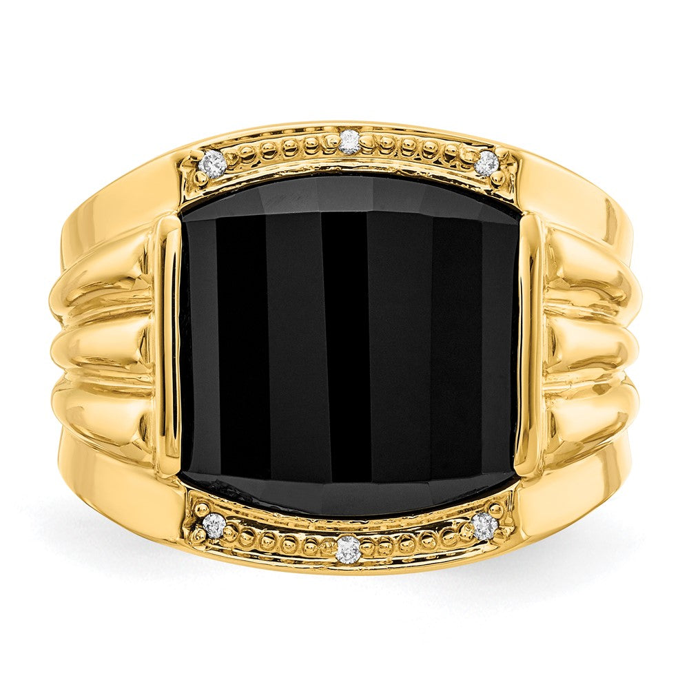 14k A Diamond men's ring