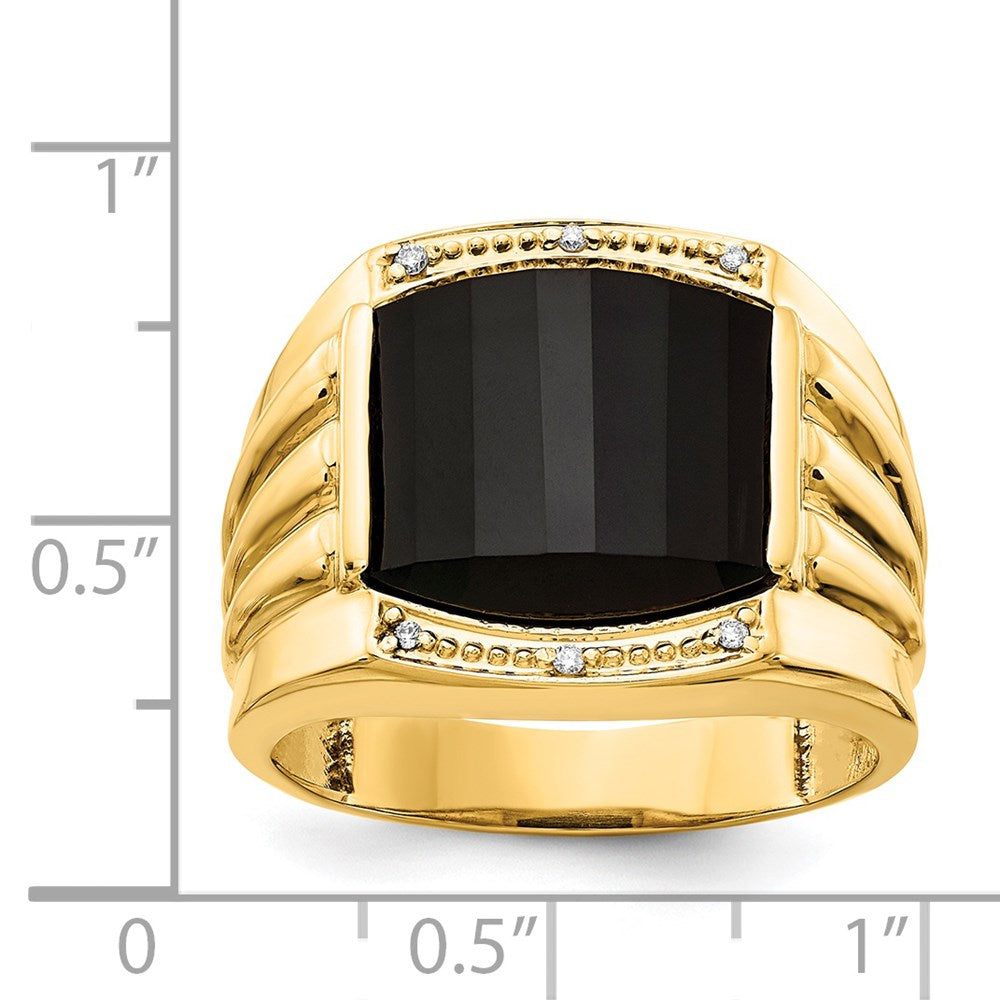14k AAA Diamond men's ring