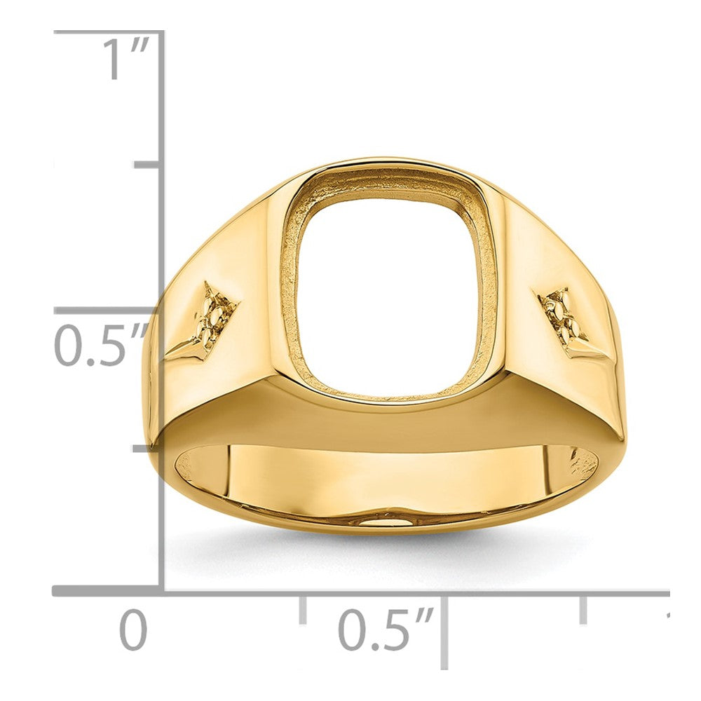 14k Polished Mens Diamond and Onyx Ring Mounting