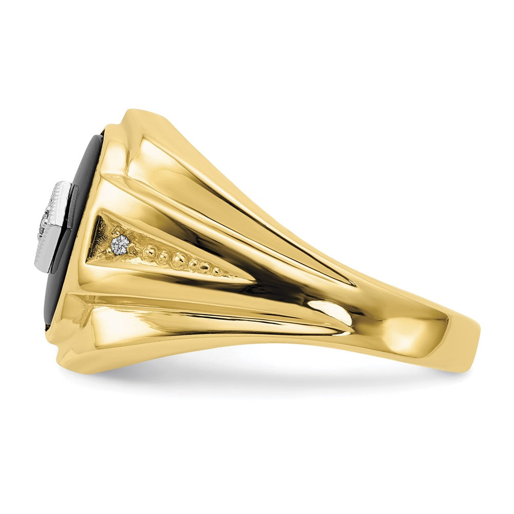 14k AAA Diamond men's ring