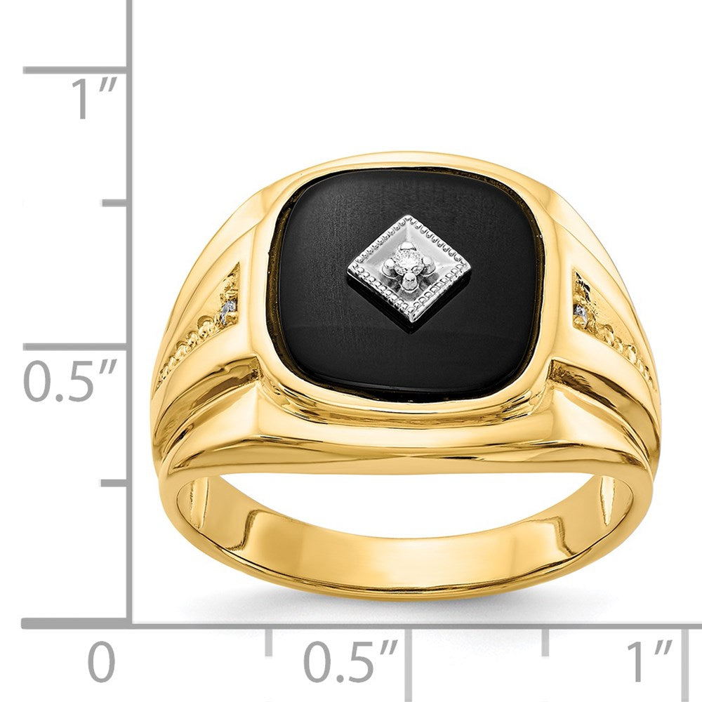 14k AAA Diamond men's ring