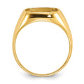 14k Rounded Square Mens Diamond & Onyx Ring Mounting