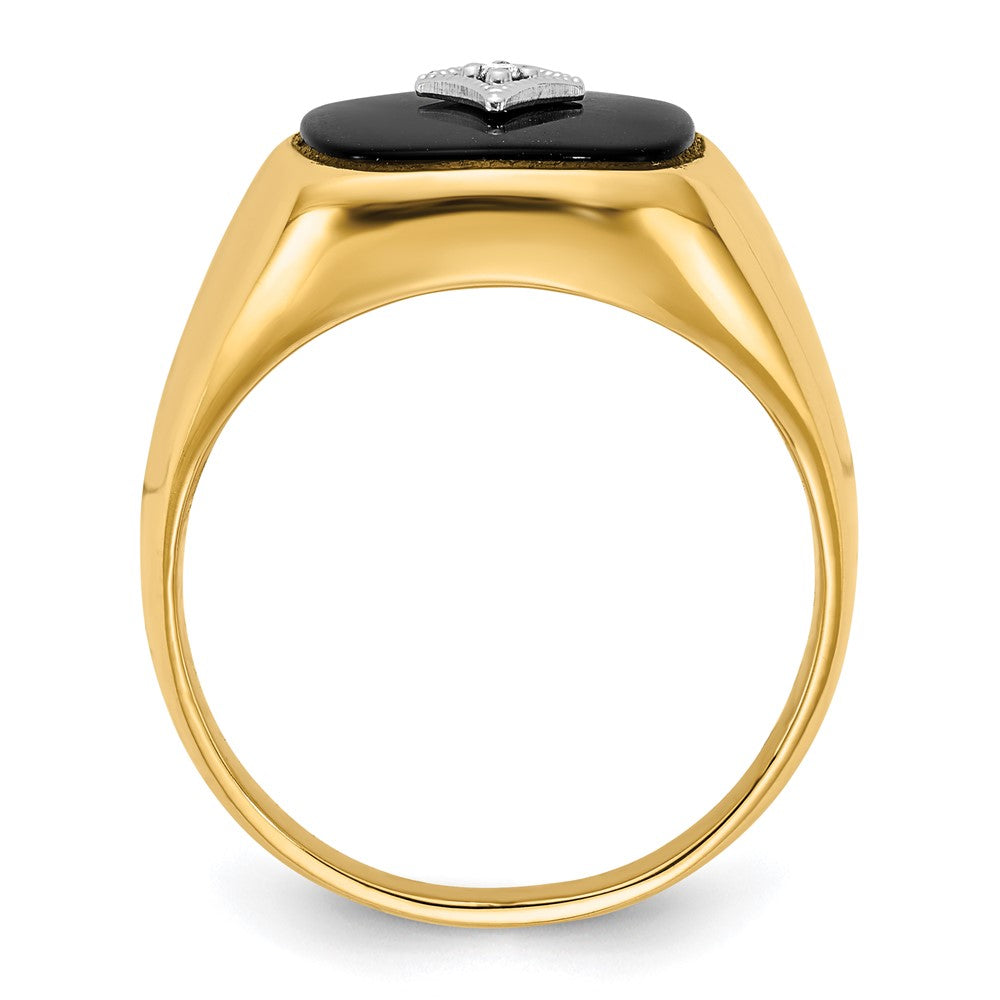 14k A Diamond men's ring