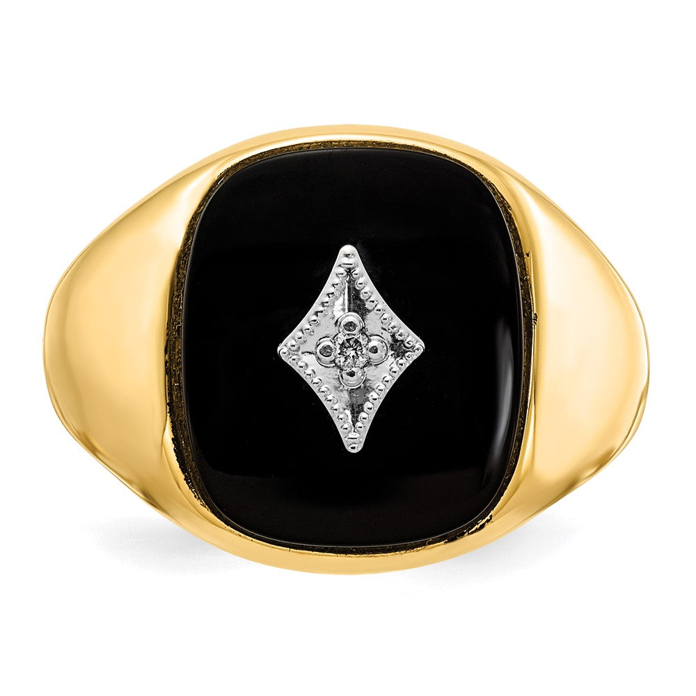14k AAA Diamond men's ring