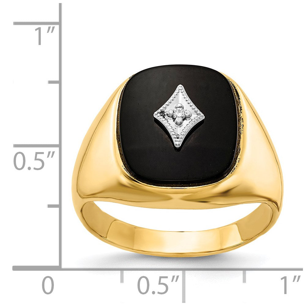 14k A Diamond men's ring