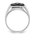 14k White Gold AA Diamond men's ring