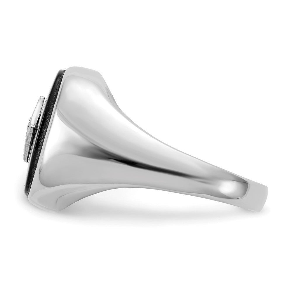 14k White Gold AAA Diamond men's ring