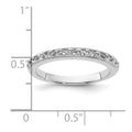 14k White Gold Filigree Band