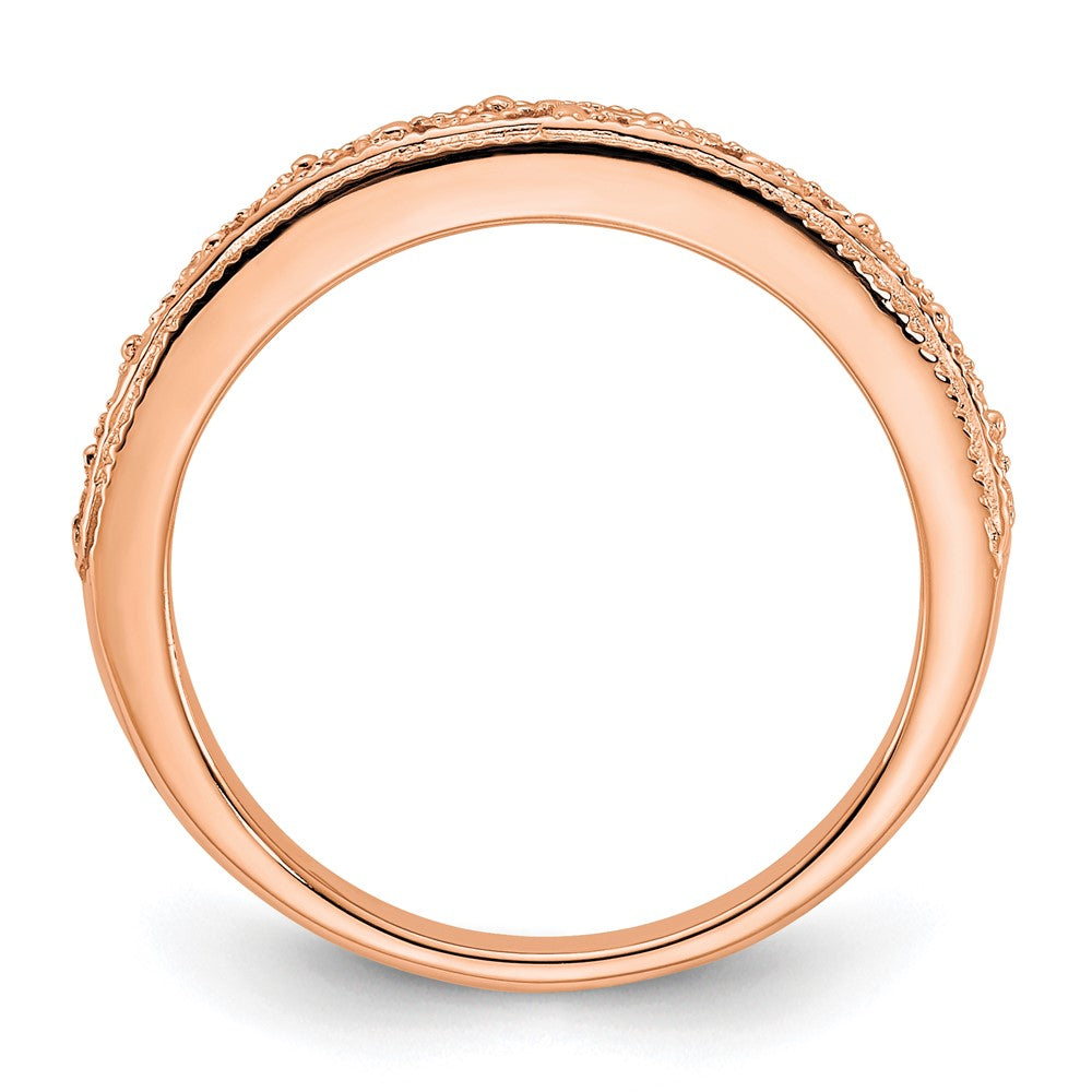 14k Rose Gold Filigree Band