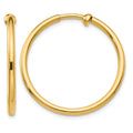 14K Non-Pierced Hoop Earrings