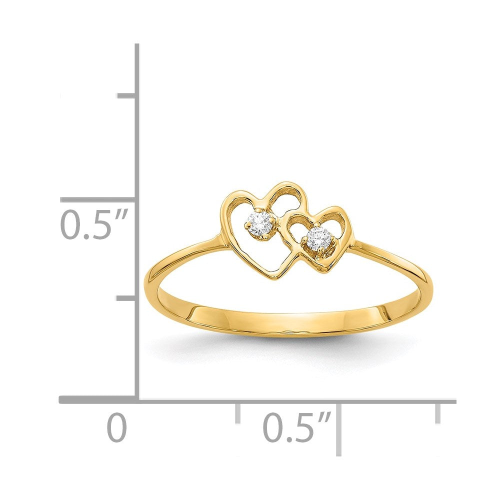 14k VS Diamond heart ring