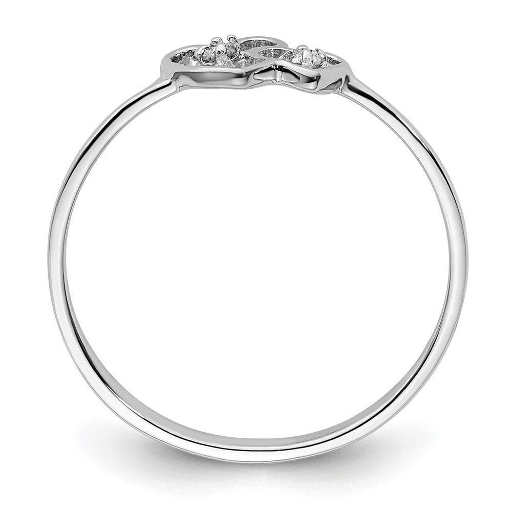 14k White Gold A Diamond ring