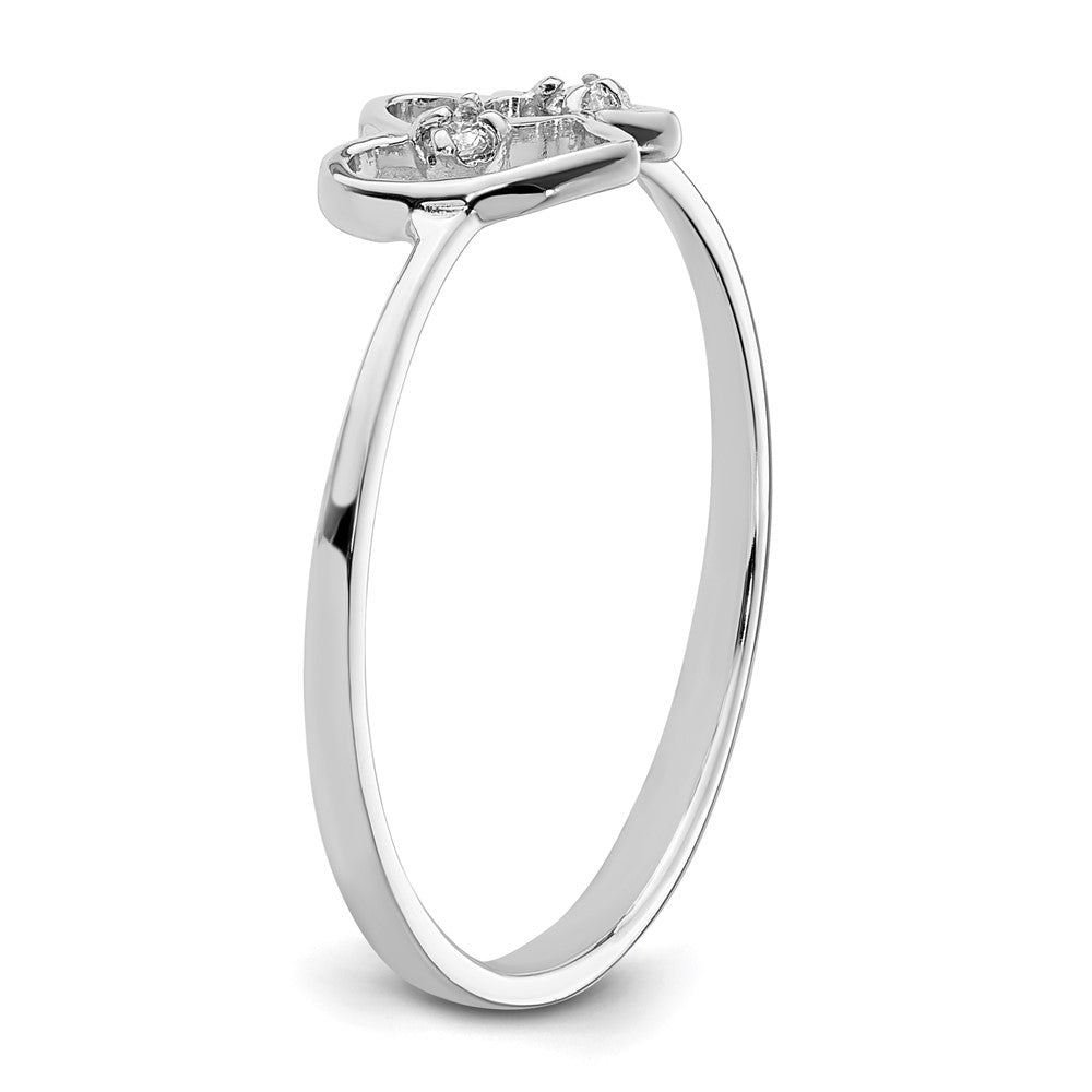 14k White Gold A Diamond ring