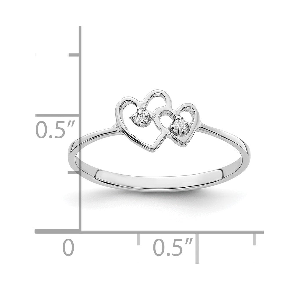 14k White Gold A Diamond ring
