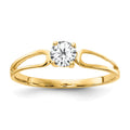 14k 4mm Cubic Zirconia ring